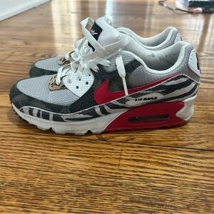 Nike Air Max Zebra Print Sneakers - White/Red/Black